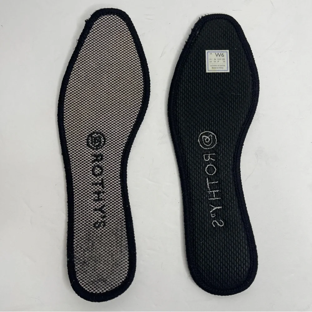 Rothy's The Square Black Women's Slip On Ballet Flat Shoes Textile Size 6
